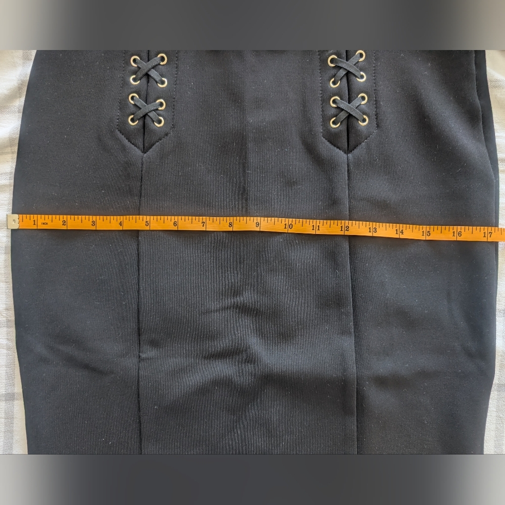 Le Chateau Black Lace-Up Pencil Skirt - Picture 8 of 11